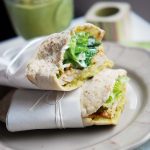 Chicken tortilla with lime and guacamole