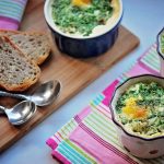 Eggs with Gruyere cheese (Oeufs en cocotte)