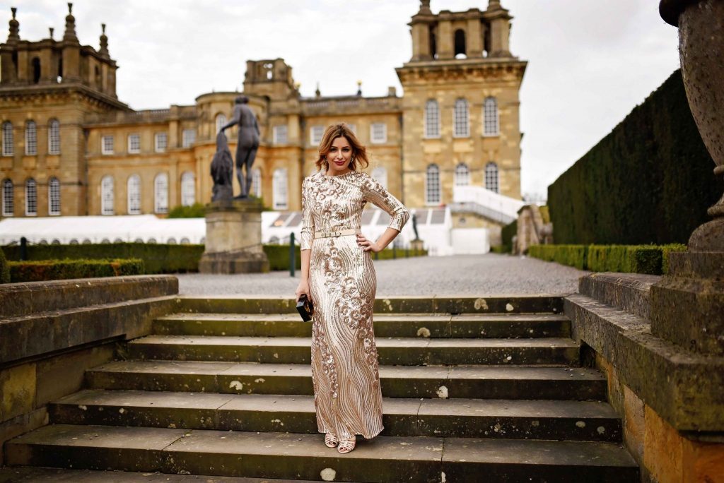 little mistress gold embellished dress