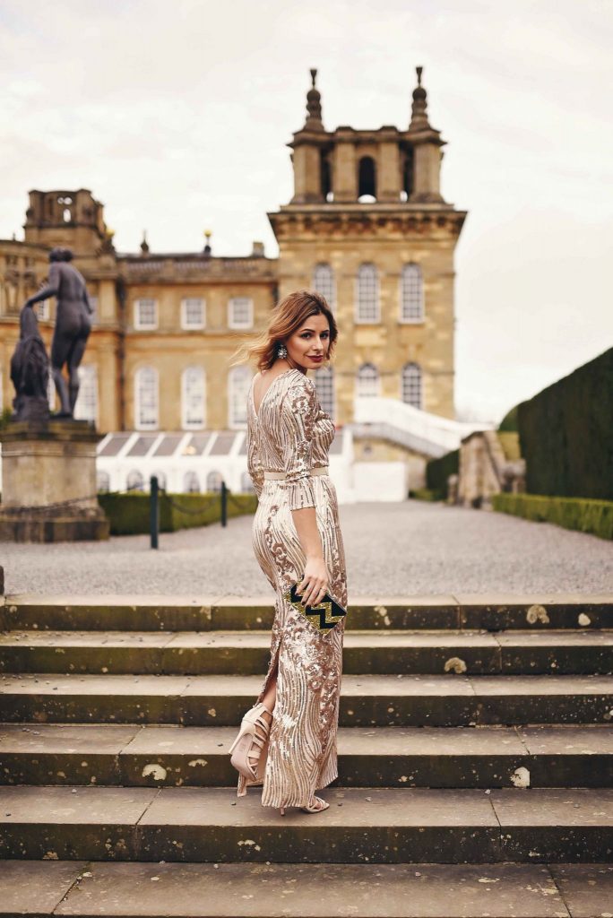 little mistress gold embellished dress