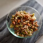 Superpowered salad with quinoa and nuts