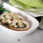 Turkey breast rolls with spinach cream