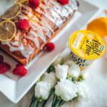 Lemon and raspberry loaf with Light & Free yogurt 